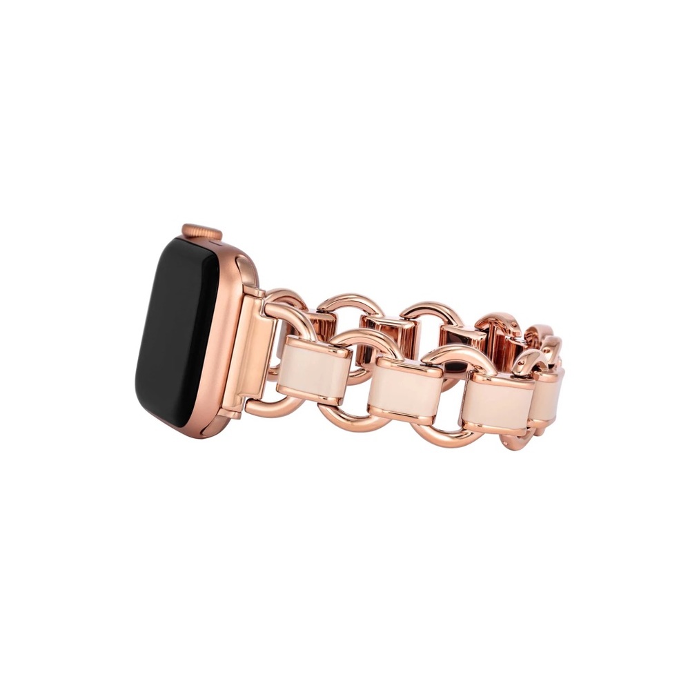 Anne Klein metal link enamel bracelet band for Apple Watch